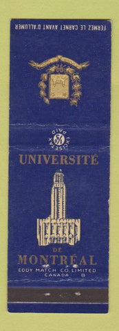 Matchbook Cover - Universite de Montreal QC