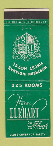 Matchbook Cover - Hotel Elkhart IN GREEN