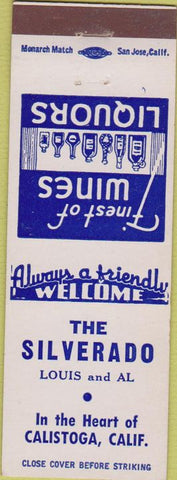 Matchbook Cover - The Silverado Calistoga CA