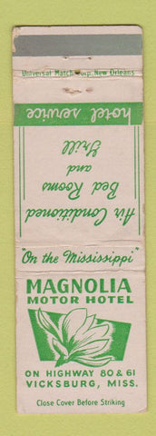 Matchbook Cover - Magnolia Motor Hotel Vicksburg MS WEAR