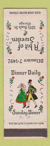 Matchbook Cover - A Bit of Sweden Chicago IL