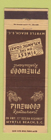 Matchbook Cover - Pinewood Restaurant Myrtle Beach SC