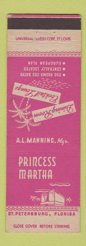 Matchbook Cover - Princess Martha Restaurant St Petersburg FL