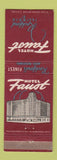Matchbook Cover - Hotel Faust Rockford IL