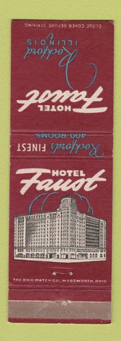 Matchbook Cover - Hotel Faust Rockford IL