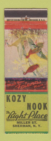Matchbook Cover - Kozy Nook Sherman NY
