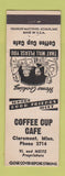 Matchbook Cover - Coffee Cup Cafe Claremont MN low phone #