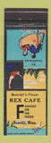 Matchbook Cover - Rex Cafe Bemidji MN