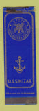 Matchbook Cover - USS Mizar Navy SAMPLE WEAR TAPED