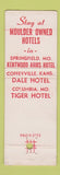 Matchbook Cover - Hotel Tiger Columbia MO WEAR