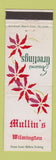Matchbook Cover - Mullin's Wilmington DE Christmas WEAR
