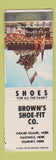 Matchbook Cover - Brown's Shoe Fit Grand Island Kearney Hastings NE WEAR