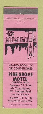Matchbook Cover - Pine Grove Motel Wisconsin Dells WI