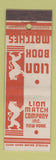 Matchbook Cover - Lion Match Company New York City