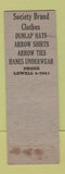 Matchbook Cover - Fenway Clothes Shop Men's Lowell MA