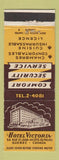 Matchbook Cover - Hotel Victoria Quebec QC WEAR