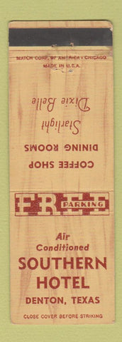Matchbook Cover - Southern Hotel Denton TX