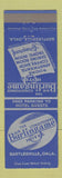 Matchbook Cover - Burlingame Hotel Bartlesville OK