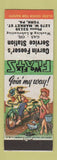 Matchbook Cover - Curvin Freeser's Service oil gas York PA Hillbilly