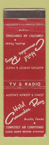Matchbook Cover - Hotel Commodore Perry Austin TX WORN