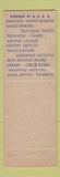 Matchbook Cover - Servicemen's Canteen New York City WEAR