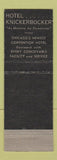 Matchbook Cover - Hotel Knickerbocker Chicago IL