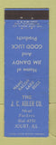 Matchbook Cover - JC Adler Meat Packing Joliet IL