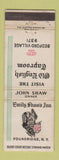 Matchbook Cover - Emily Shaw's Inn Poundridge NY WEAR