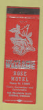 Matchbook Cover - Rose Motel Eugene OR WEAR