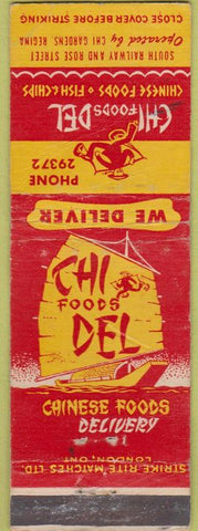 Matchbook Cover - Chines Food Regina SK WORN CREASES