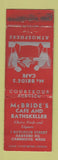 Matchbook Cover - McBride's Cafe Rathskeller Cambridge MA WORN POOR STRIKER