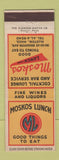 Matchbook Cover - Moskos Lunch Allston MA