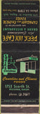 Matchbook Cover - Peek Inn Cafe Regina SK Chinese Food WORN