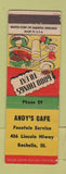 Matchbook Cover - Andy's Cafe Rochelle IL WEAR