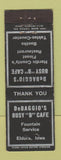Matchbook Cover - DeBaggio's Busy B Cafe Eldora IA WEAR