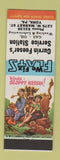 Matchbook Cover - Curvin Freeser's Service oil gas York PA Hillbilly