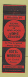 Matchbook Cover - Hotel Merrick Central City NE