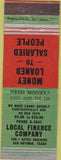Matchbook Cover - Local Finance Co San Antonio TX