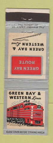 Matchbook Cover - Green Bay and Western Lines Railroad WEAR