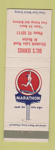 Matchbook Cover - Marathon oil gas Del's