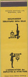 Matchbook Cover - Hyde Park Employees Assoc Montreal QC