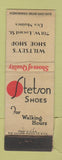 Matchbook Cover - Stetson Shoes Wiltsey's Des Moines IA WEAR