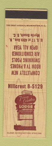 Matchbook Cover - Town & Country Lodge Myrtle Beach SC