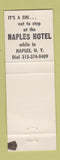 Matchbook Cover - Naples NY Tourism Grape Festival Trout Derby
