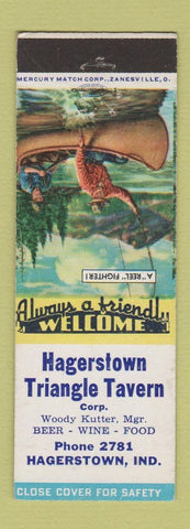Matchbook Cover - Hagerstown Triangle Tavern Hagerstown IN
