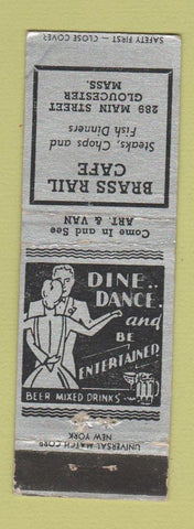 Matchbook Cover - Brass Rail Cafe Gloucester MA WEAR