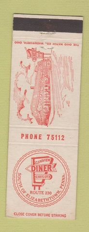 Matchbook Cover - Clearview Diner Elizabethtown PA