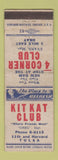 Matchbook Cover - Kit Kat Club Tulsa OK 4 Corner Club WORN