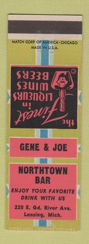 Matchbook Cover - Northtown Bar Lansing MI