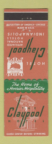 Matchbook Cover - Hotel Claypool Indianapolis IN